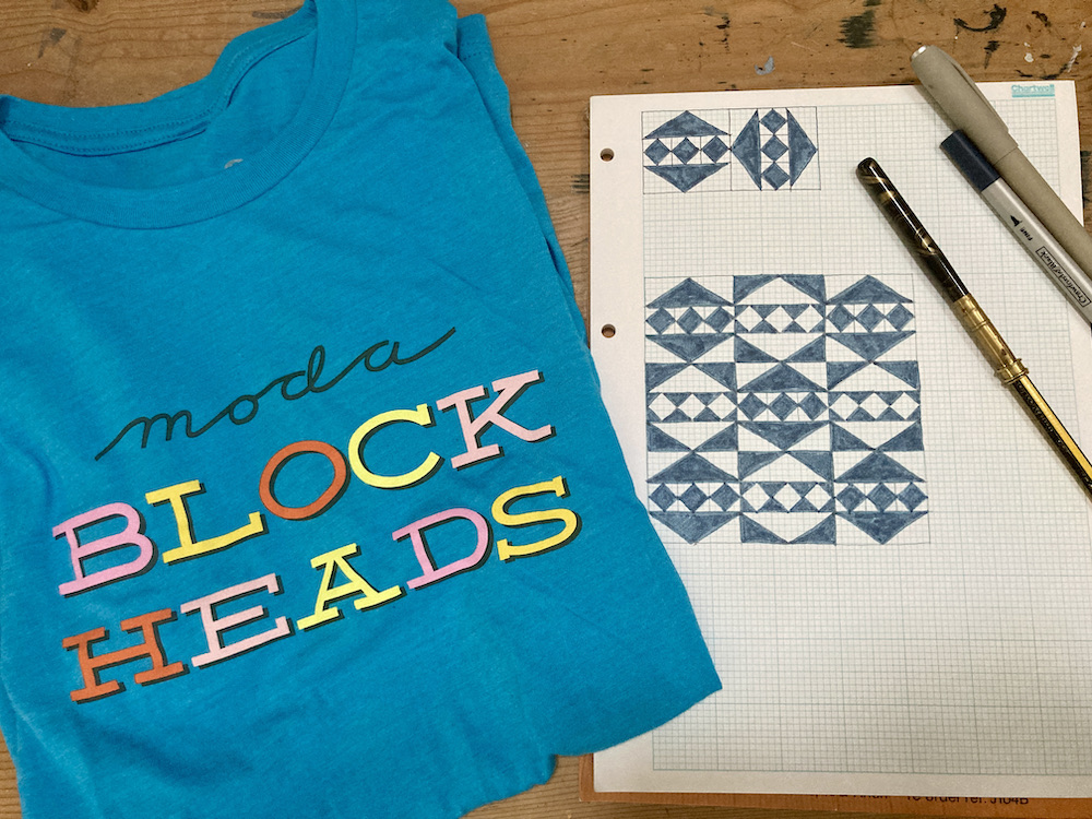 Moda Block Heads 4 - Janet Clare's 'Shiny Bauble' block quilt idea